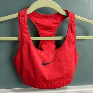 Red Nike Sports Bra Size Medium